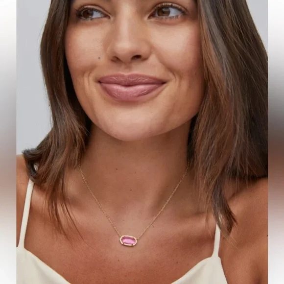 Kendra Scott Elisa Silver Pendant Necklace in Azalea Illusion - Picture 5 of 6